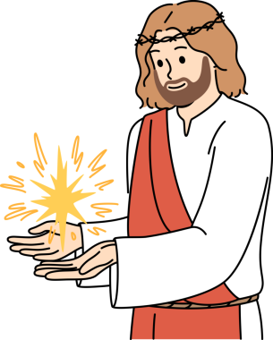 İsa, dikenli taç ve antik cübbeler içinde ikinci kez gelişinden sonra mucizeler gösterir. Dini kehanetlere göre, İncil 'deki İsa' ya benzeyen erkek Hristiyan peygamber dünyaya geldi.