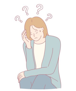 Kafası karışmış bir kadın oturur, kafa karışıklığını ve düşüncelerini anlatırken dalgın dalgın bakar.