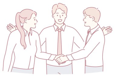 İş dünyasındaki işbirliği ve ortaklığı sembolize eden profesyonel bir tokalaşmanın resmi.