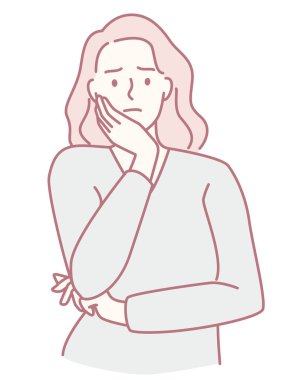 Derin, düşünceli bir ifadeyle derin bir yansımayı ve iç gözlemlemeyi simgeleyen düşünceli bir kadın.