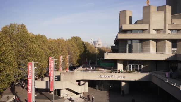 Londres Royaume Uni 2022 Vue National Theatre Building Par Une — Video