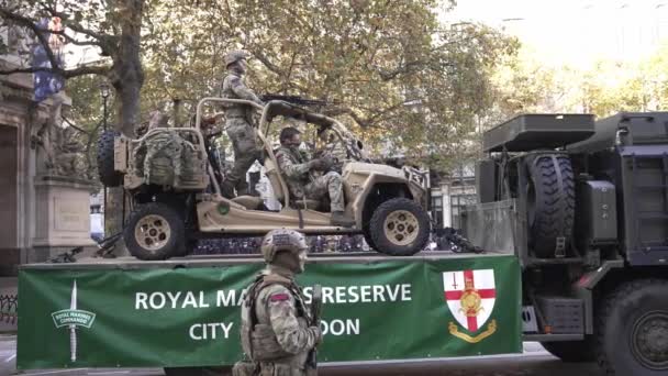 Londra Regno Unito 2022 Royal Navy Marine Corps Lord Mayor — Video Stock