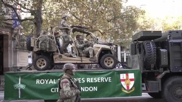 Londres Royaume Uni 2022 Corps Des Marines Marine Royale Lord — Video