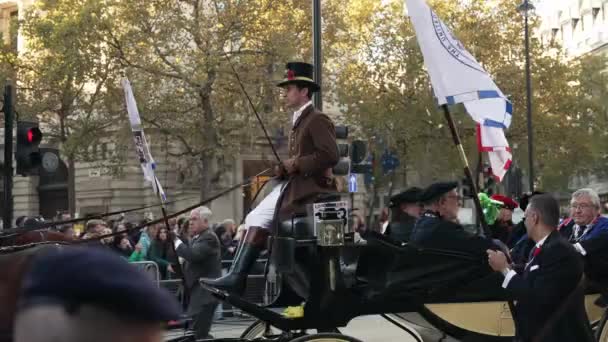 Londra Regno Unito 2022 Persone Cavallo Pullman Lord Mayors Mostrano — Video Stock