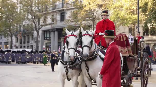 London 2022 People Horses Coaches Lord Mayors Show — Stock Video