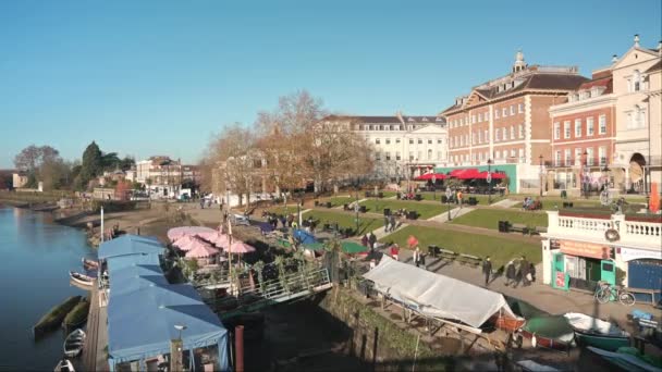 Londres Royaume Uni 2022 Images Personnes Profitant Une Promenade Ensoleillée — Video