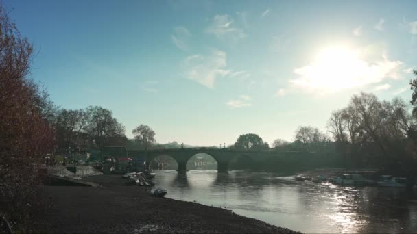 Londres Royaume Uni 2022 Images Magnifique Pont Richmond Par Une — Video