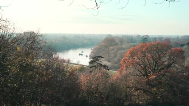 Λονδίνο Ηνωμένο Βασίλειο 2022 Πλάνα Της Κοιλάδας Του Ποταμού Τάμεση — Αρχείο Βίντεο
