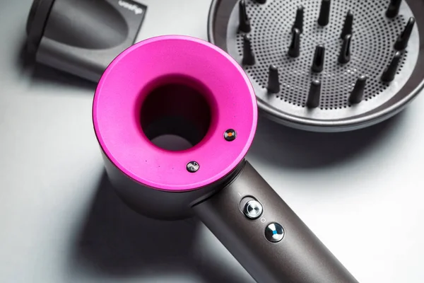 London, UK - 2023.02.13: Detailed close up shots of Dyson Supersonic Hair Dryer