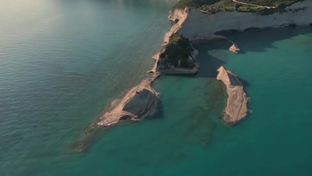 Île Corfou Grèce 2023 Images Aériennes Drones Cap Drastis Aux — Video
