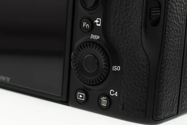 London Großbritannien 2023 Nahaufnahme Produktfoto Der Sony A7Iii Kamera Mit — Stockfoto