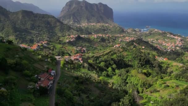 Madeira Portugália 2023 Gyönyörű Panoráma 600 Méterre Penha Dguia Madeira — Stock videók