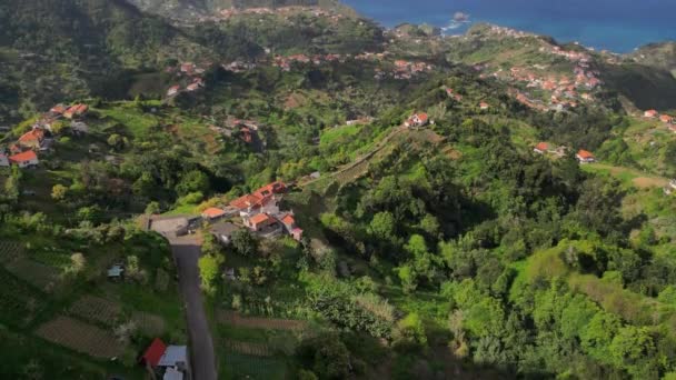 Madeira Portugal 2023 Vacker Panoramautsikt Över 600 Meter Penha Dguia — Stockvideo