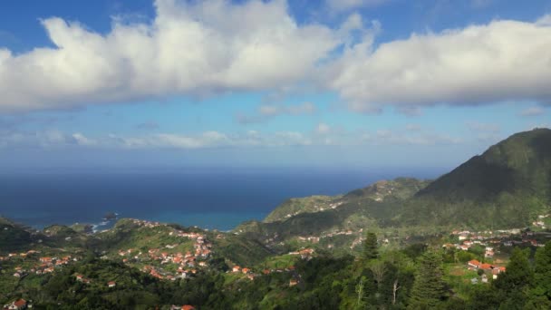 Madeira Portugal 2023 Vacker Panoramautsikt Över 600 Meter Penha Dguia — Stockvideo