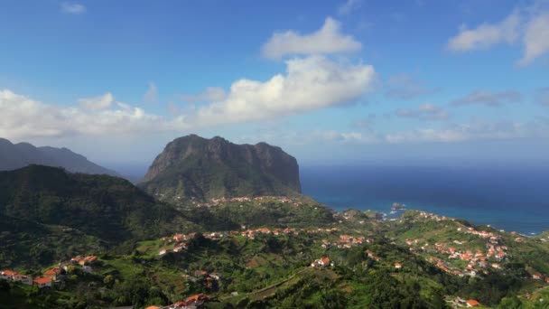 Мадейра Португалія 2023 Красиві Панорамні Краєвиди 600 Метрів Скель Пенха — стокове відео
