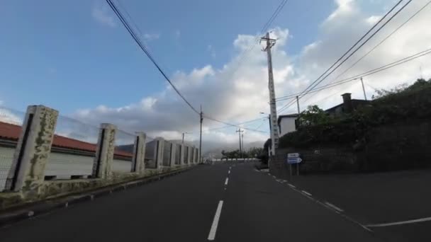 Madeira Portugal 2023 Atravessar Uma Estrada Montanha Ilha Madeira Dia — Vídeo de Stock