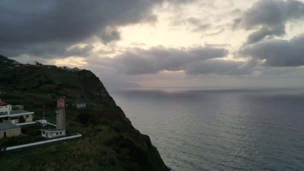 Madeira Portugal 2023 Vacker Panoramautsikt Över 600 Meter Penha Guia — Stockvideo