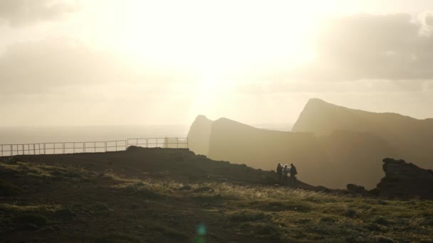 Madeira Portugal 2023 Prachtig Uitzicht Een Zonsopgang Bij Miradouro Ponta — Stockvideo