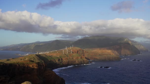 Madeira Portugal 2023 Vacker Utsikt Över Madeira Vid Soluppgången Från — Stockvideo