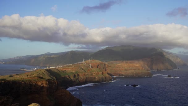 Madeira Portugalsko 2023 Krásný Výhled Ostrov Madeira Při Východu Slunce — Stock video