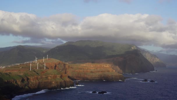Madeira Portugal 2023 Prachtig Uitzicht Het Eiland Madeira Bij Zonsopgang — Stockvideo