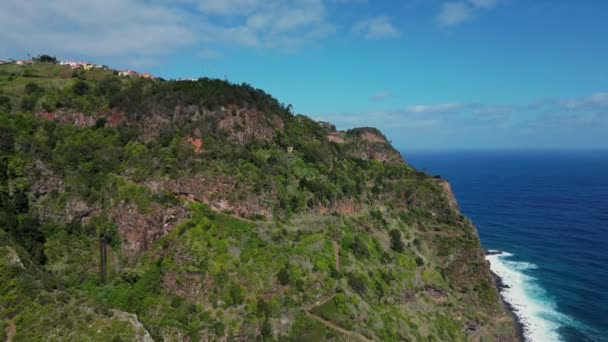 Madeira Portugalsko 2023 Krásný Panoramatický Výhled 600 Metrů Penha Guia — Stock video