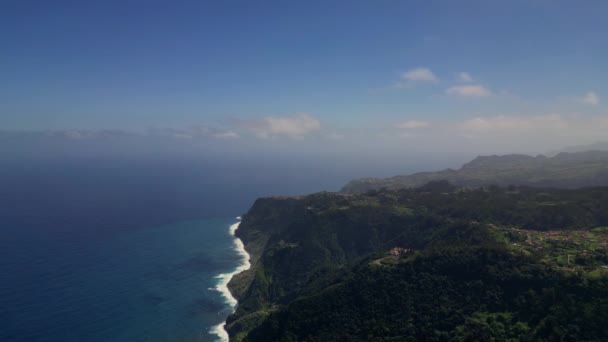 Madera Portugalia 2023 Piękne Zdjęcia Lotnicze Gór Punktu Widokowego Miradouro — Wideo stockowe