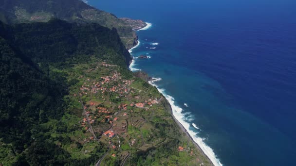 Madeira Portugal 2023 Hermosas Imágenes Aéreas Las Montañas Desde Mirador — Vídeos de Stock