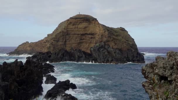 Мадейра Португалия 2023 Потрясающие Кадры Беспилотника Высоты Над Уровнем Моря — стоковое видео