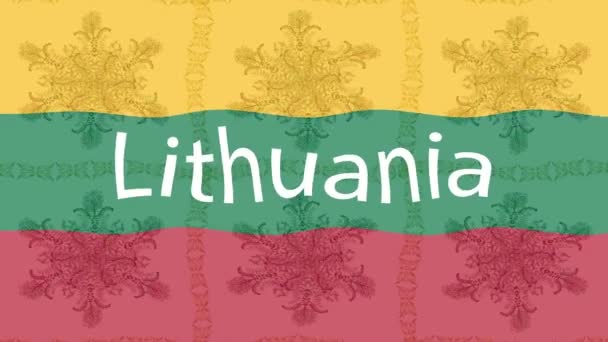Fondo Imágenes Movimiento Con Bandera Colores Bandera Lithuania — Vídeo de stock