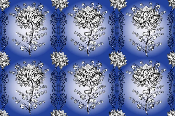 Farbe Sommer Theme Nahtlose Muster Hintergrund Modisches Stoffmuster Niedliches Blumenmuster — Stockfoto