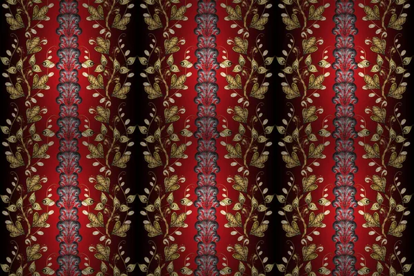 Raster Orientalischer Ornamente Traditionelles Klassisches Goldenes Muster Nahtlose Orientalische Ornamente — Stockfoto