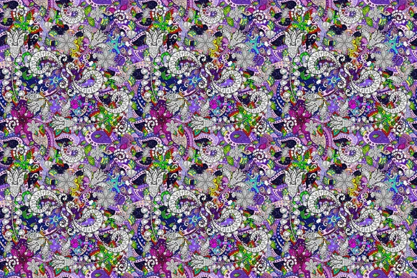 Blommor Svart Neutral Och Violett Rger Design Presentinslagning Papper Gratulationskort — Stockfoto