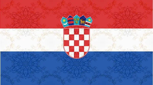 Φόντο Πολύχρωμη Σημαία Σημαία Της Κροατίας — Φωτογραφία Αρχείου