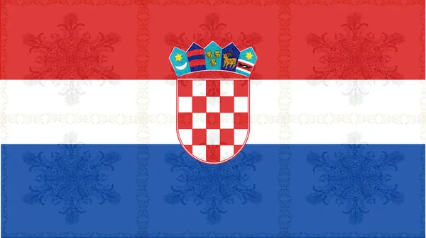 Fundo Com Bandeira Colorida Bandeira Croatia — Fotografia de Stock