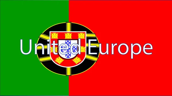 Фон Барвистим Прапором Прапор Португалії — стокове фото