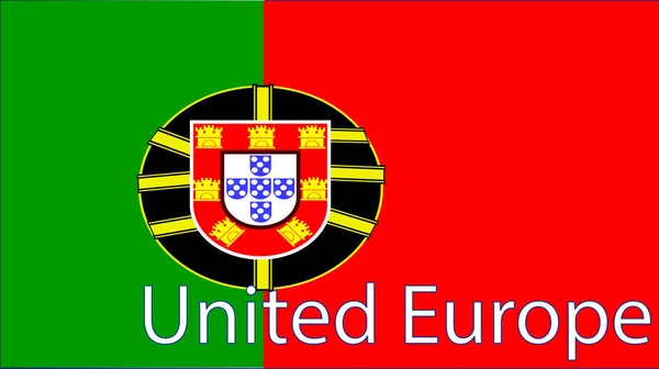 Hintergrund Mit Bunter Fahne Die Flagge Von Portugal — Stockfoto