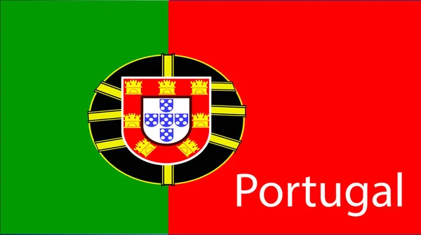 背景是五颜六色的旗帜 葡萄牙的国旗 — 图库照片