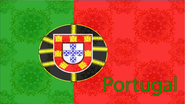 Hintergrund Mit Bunter Fahne Die Flagge Von Portugal — Stockfoto