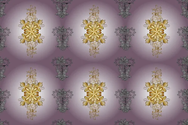Fond Abstrait Sans Couture Oriental Classique Violet Rose Gris Motif — Photo