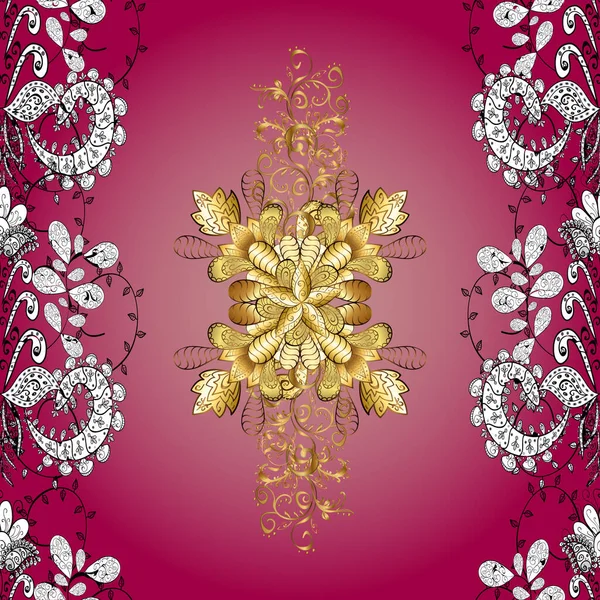 Goud Witte Roze Paarse Kleuren Vector Illustratie Goed Voor Wenskaart — Stockvector