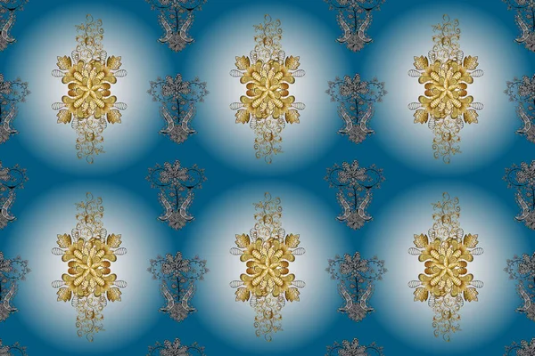 Милий Погляд Ілюстрація Білих Синіх Нейтральних Кольорах Розкішний Геометричний Візерунок — стокове фото