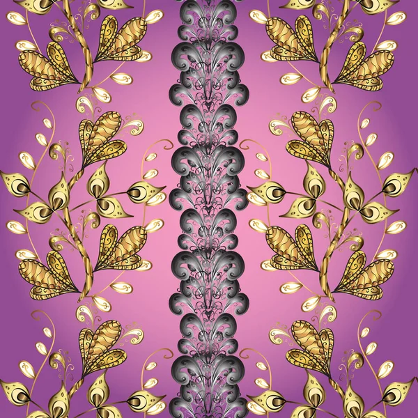 Paisleys Κομψό Floral Αδιάλειπτη Μοτίβο Φόντο Ταπετσαρία Εικονογράφηση Vintage Κομψό — Φωτογραφία Αρχείου