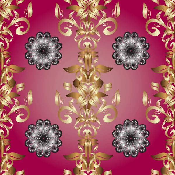 Rosa Beige Und Lila Und Goldene Muster Nahtloser Abstrakter Hintergrund — Stockfoto