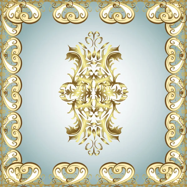 Seamless Classic Golden Pattern Vector Traditional Orient Ornament Golden Pattern — Stock Vector