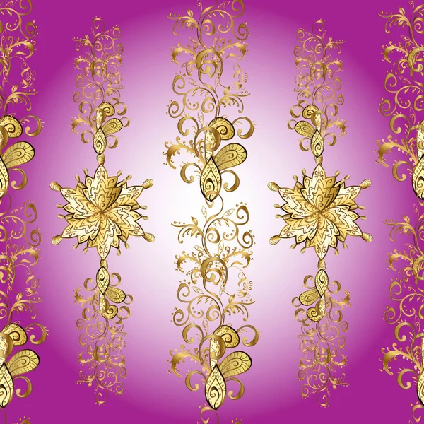 Seamless Oriental Classic Golden Pattern Vector Illustration Vector Abstract Background — Stock Vector