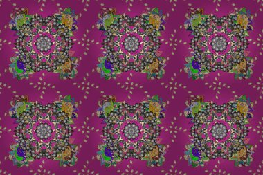 Çiçeklerle dikişsiz desen. Süslü zentangle doku, soyut çiçekler ile sonsuz desen. Dikişsiz desen duvar kağıdı, web sayfası arka plan, yüzey dokular için kullanılabilir. Raster süsleri.