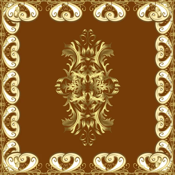 Naadloze Oosterse Ornament Stijl Van Barok Traditioneel Klassiek Gouden Patroon — Stockfoto