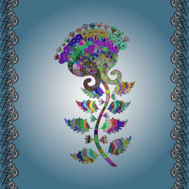 Kusursuz Vintage Çiçek Deseni. Vektör Kalça dokusu deseni.