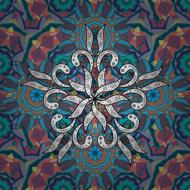 Bahar Yaz saati. Vektör sorunsuz sevimli çiçek deseni. Nazik romantik Yazdır. Tatil ruh hali.